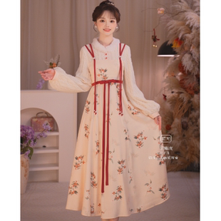 素国风新中式 汉元 氛围感连衣裙 红蔻暖冬 瑶西