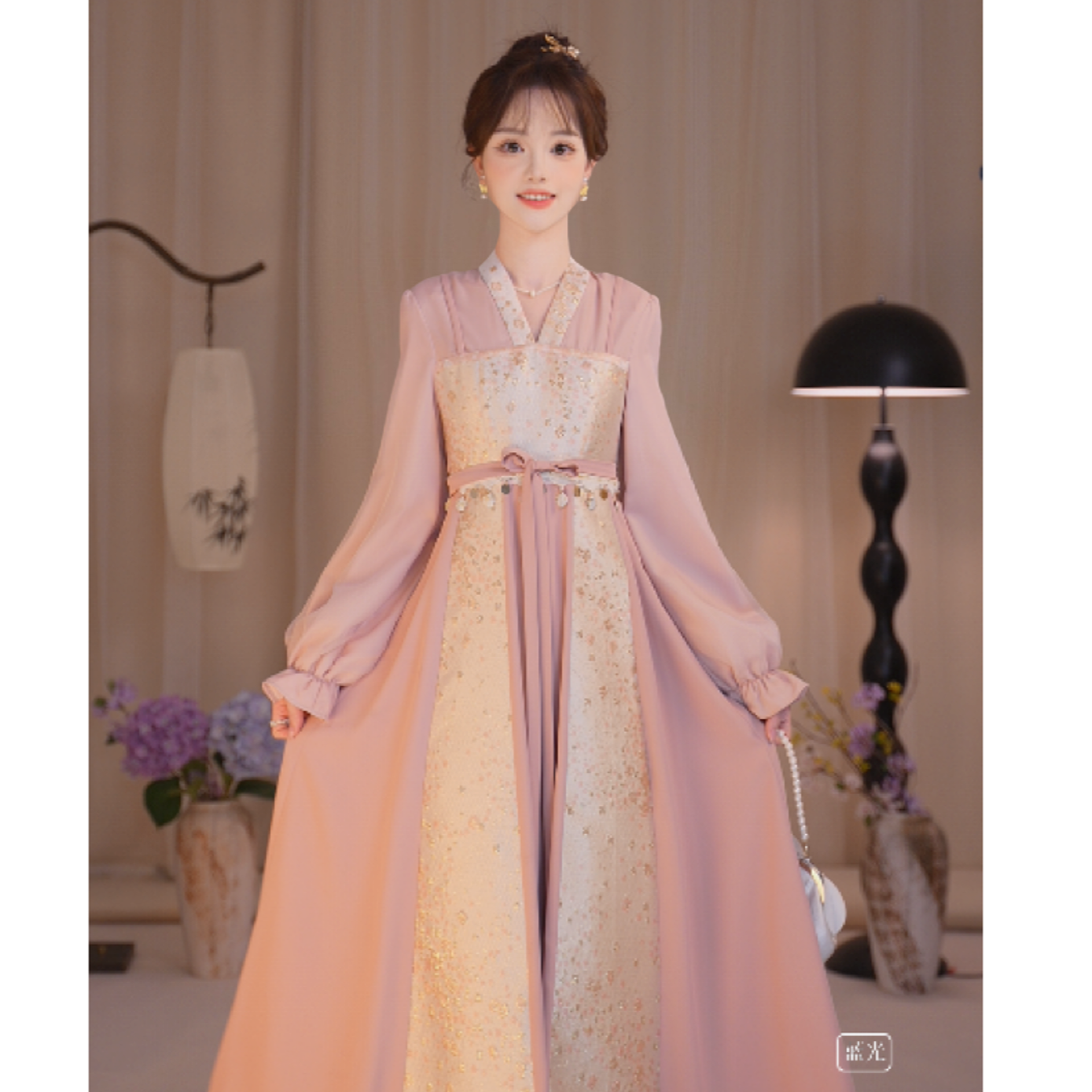 瑶西【海棠花开】国风连衣裙秋冬季长袖厚款日常汉元素夏季气质