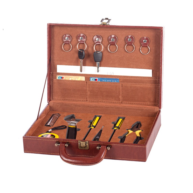 现货交房盒PU皮工具交房箱房产交付钥匙礼品盒楼盘交房包Y定制log