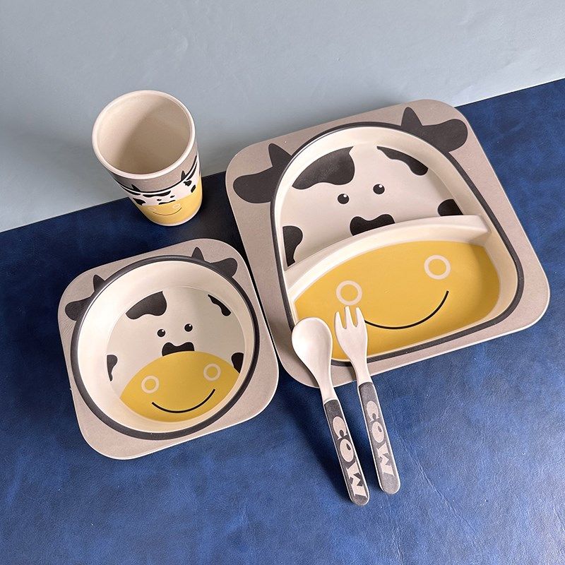 FDA认证!正经竹纤维造!出口儿童餐具吃饭餐盘宝宝辅食碗叉勺子,餐饮具,盘,淘宝优惠券,粉丝福利购,淘宝优惠卷