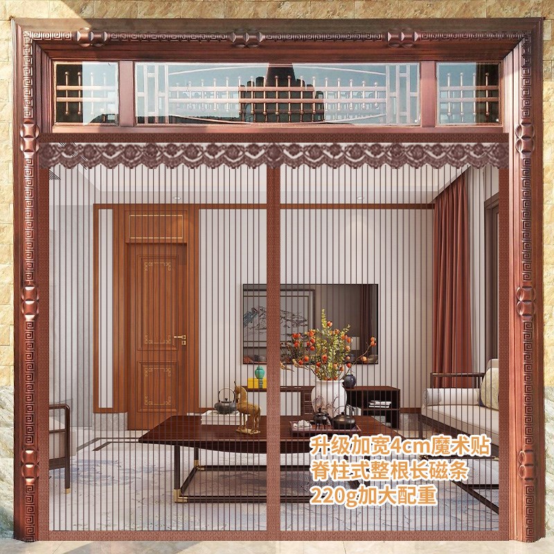 大门防蚊门帘e农村自建房专用2025新款高档强力磁性吸条纱窗门家