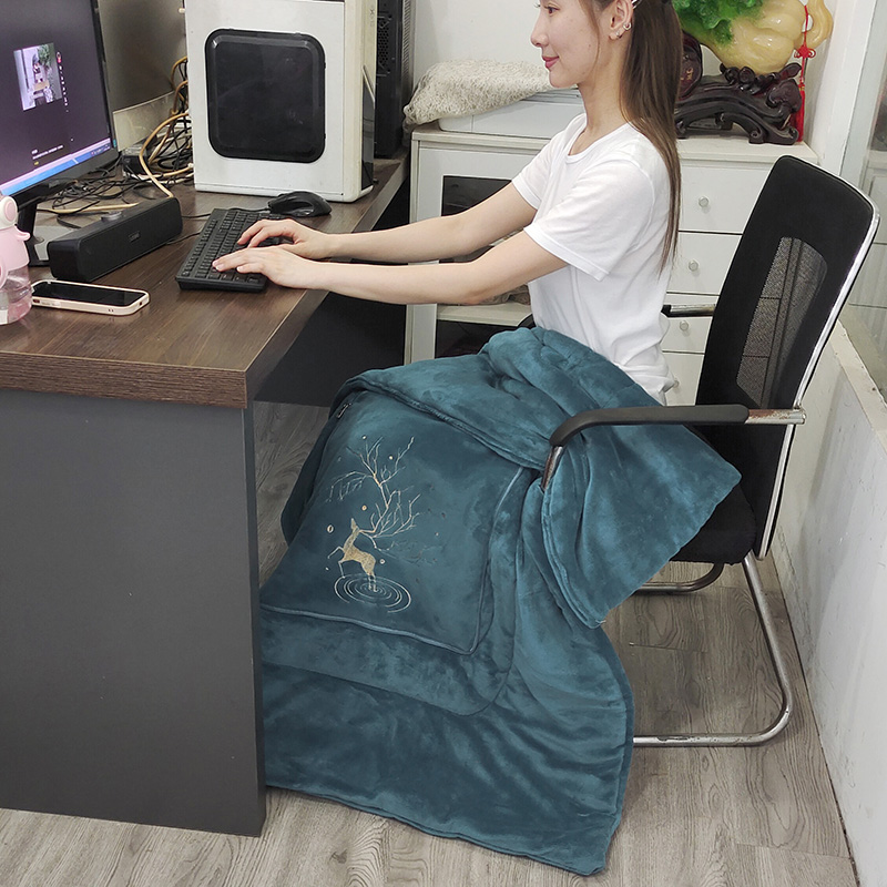 5.9斤加e厚加大号1.8米宽牛奶绒抱枕被子车载办公午休空调被可机