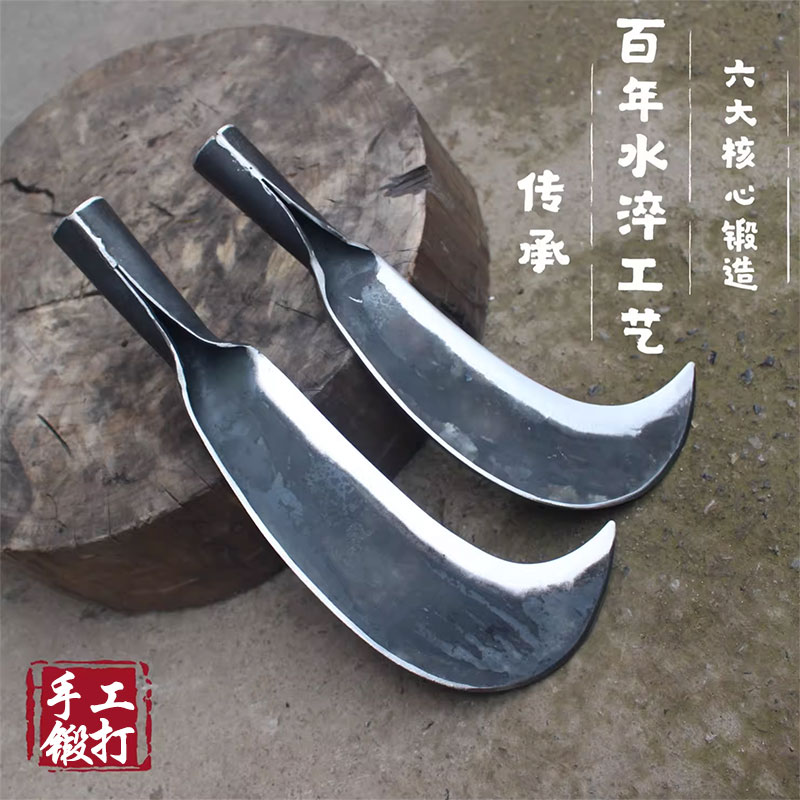 高硬度柴刀手工锻打户外砍柴刀家用劈柴刀农用砍竹子砍树弯刀加重