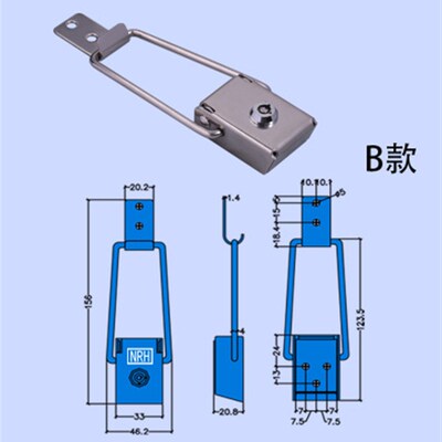 广告灯箱钩扣不锈钢搭扣NRH纳汇可定制五金配件 5880B