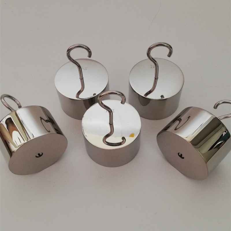 304不锈钢F2级带勾砝码10g20g50g1kg2kg5kg10kg挂钩试验法码包邮
