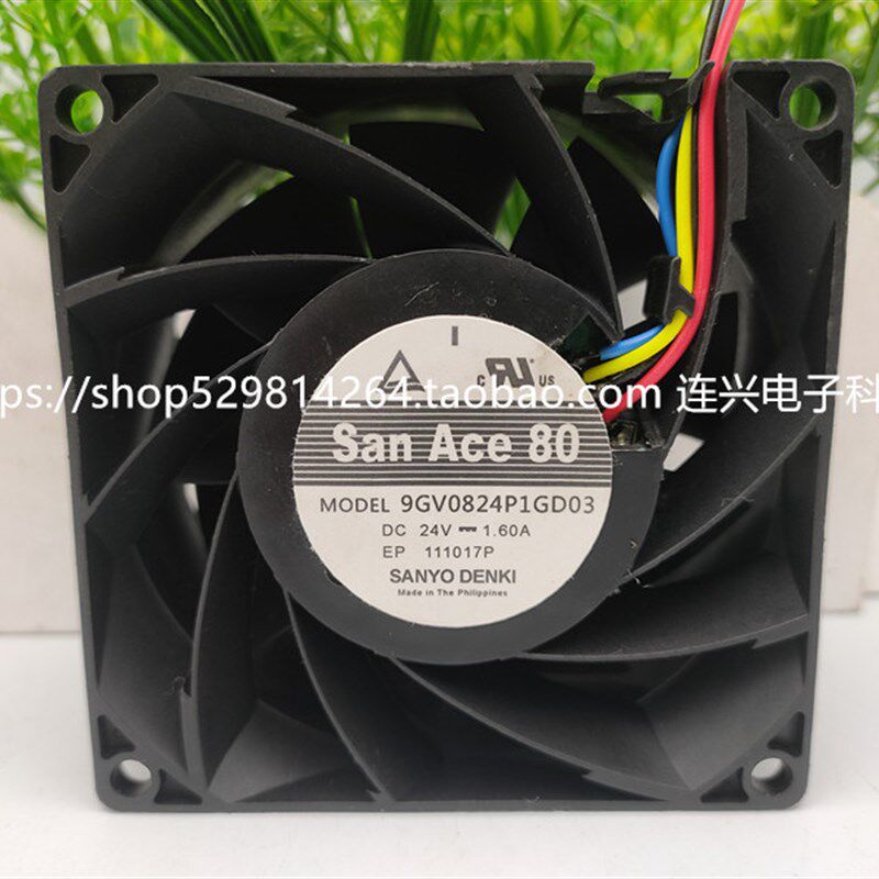 Sanyo三洋 9GV0824P1GD03 24V 1.60A 8038变频器机箱散热风扇8CM