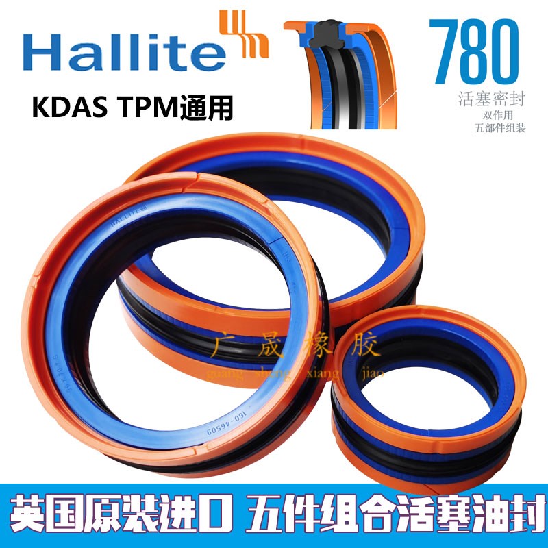 HALLITE赫莱特TPM五组合KDAS活塞用T780油封185 190*160 165 50.8