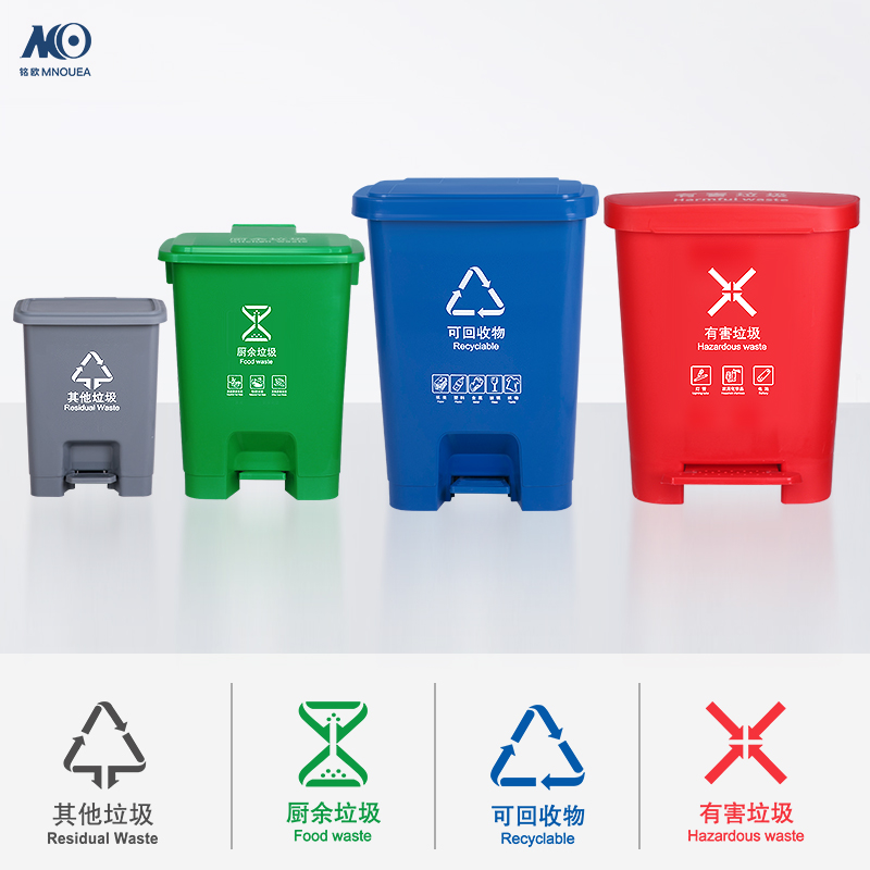 15L20L30L40L大号分类垃圾桶家用商用带盖厨房脚踏式脚踩可回收物
