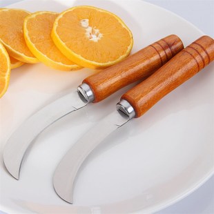 木柄香蕉小弯刀不锈钢水果刀菠萝刀多功能菠萝削皮器割小白菜刀