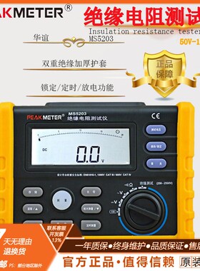 深圳华谊 MS5203摇表 1000V数字绝缘电阻测试仪表 兆欧表 带存储