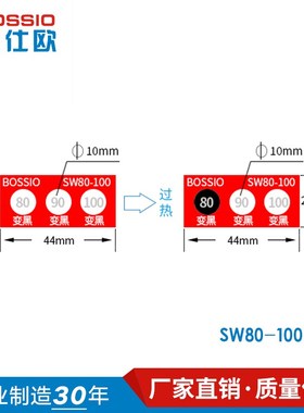 波仕欧SW80-100三格测温纸变色测温贴片温度贴纸感温贴电力示温片
