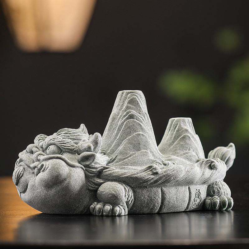 朕的江上瑞兽宠茶摆件鱼缸造景装饰品桌面茶几茶玩晾壶架沥水架