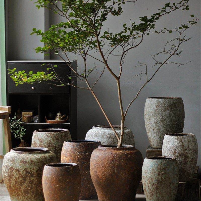 复古花瓶粗陶瓷罐插干花器落地花盆侘寂风民宿高级感家居摆件坛子,畜牧/养殖物资,畜牧/养殖器械,淘宝优惠券,粉丝福利购,淘宝优惠卷