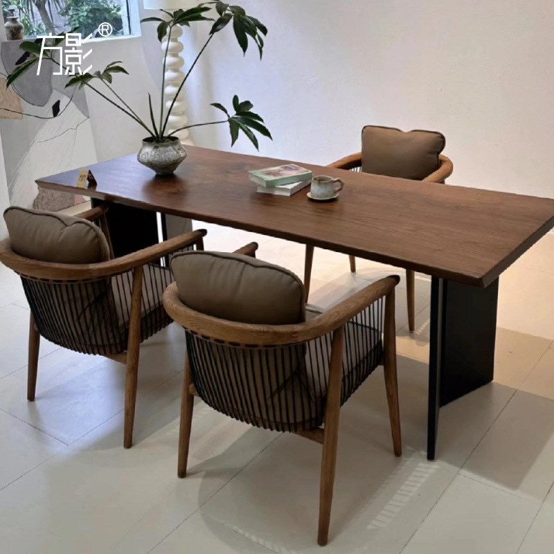 新中式实木d茶桌椅组合2024新款禅意茶室接待会客简约泡茶桌