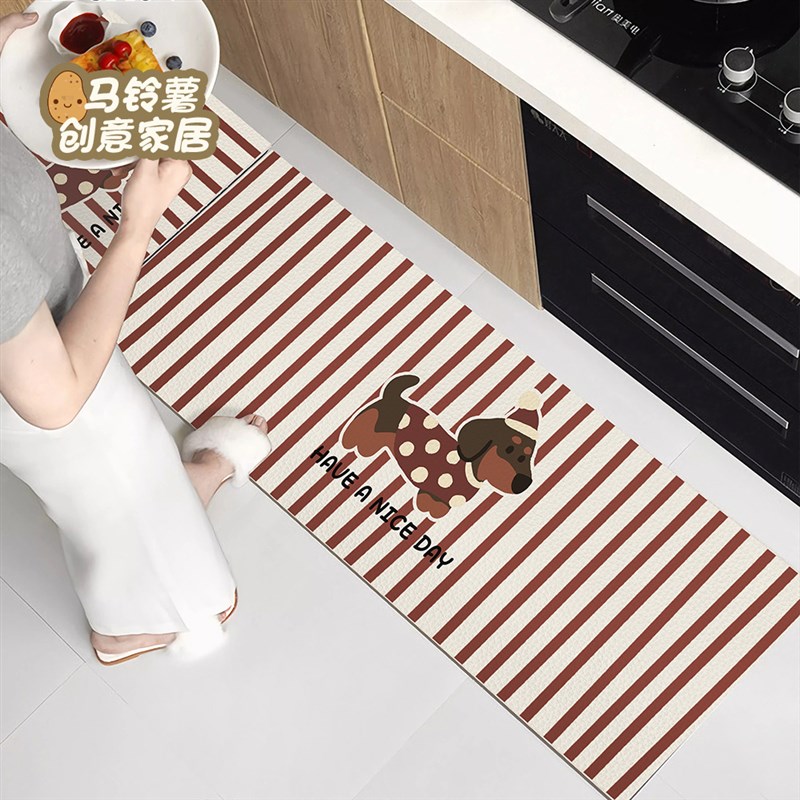 卡通厨房地垫耐脏吸水吸油地毯软硅藻泥垫子防Q滑速干可擦免洗地