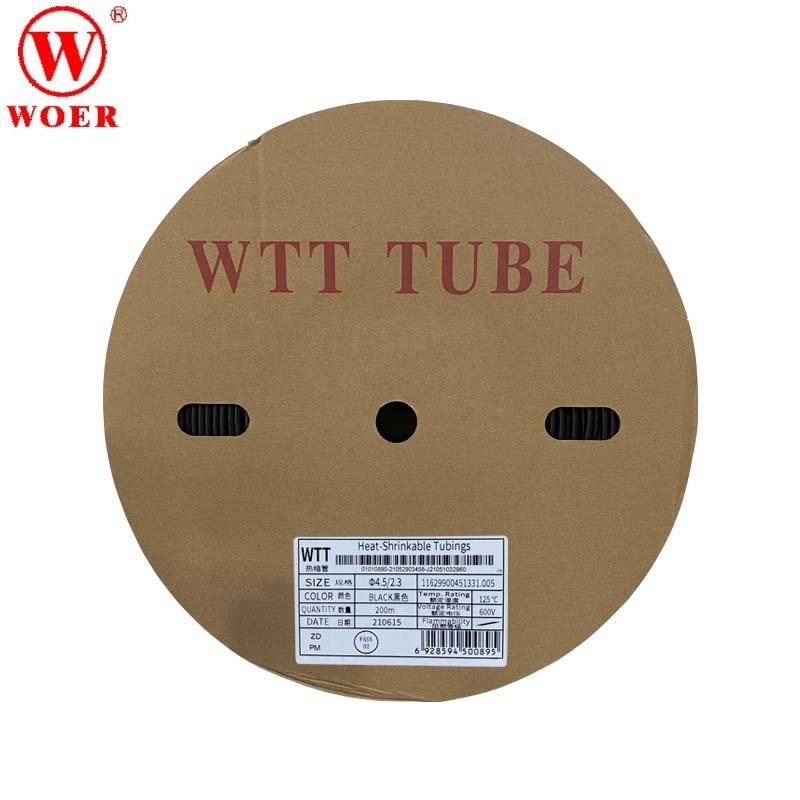 WTT1b/1.5/2/2.5/3/3.5/4/4.5/5/5.5/6MM黑色环保绝缘阻燃热缩套