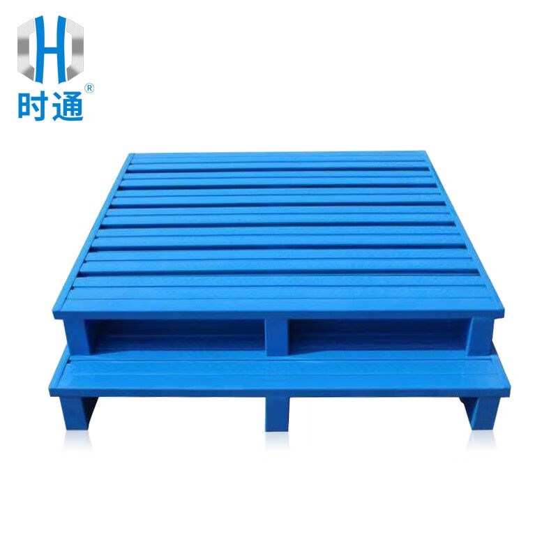 时通钢托盘叉车托盘仓储重型货架铁托盘金M属托盘仓库托盘垫【半