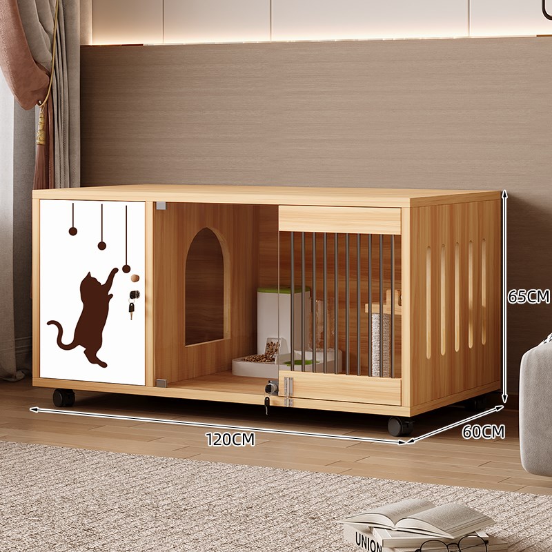猫笼子实木室内超大宠物店展示猫柜D繁育寄养柜猫窝定制猫舍猫别