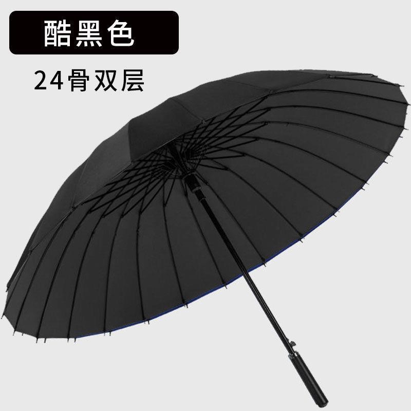 36骨暴雨大伞24骨大伞双层特大号加厚大雨伞3人抗风U专用直柄2021