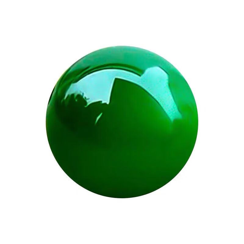 俄料满绿和田玉碧玉单珠散珠无黑点玉珠子金刚星月多Y宝手链配饰