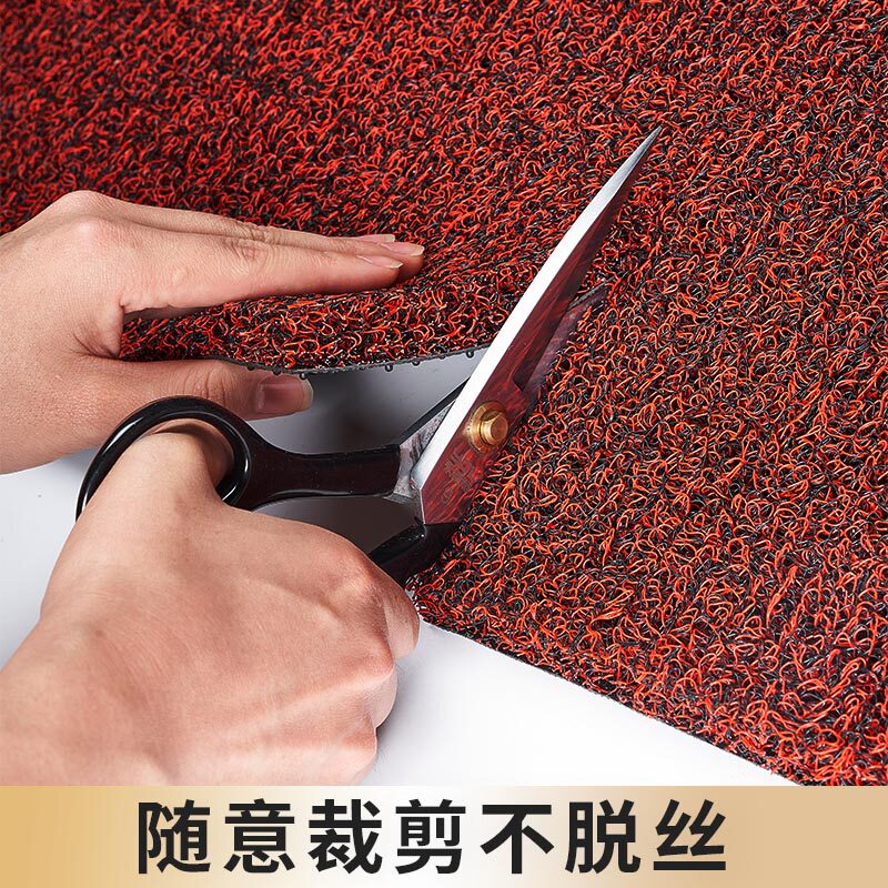 进门地垫可裁剪加厚丝圈脚垫门口防滑防J水地毯家用门厅入户门门