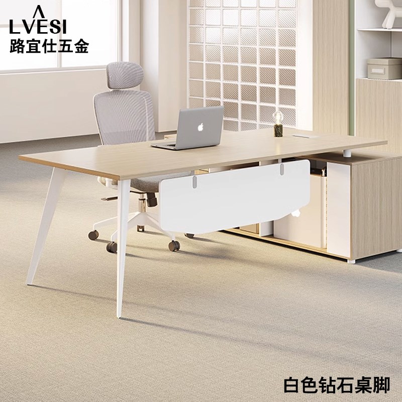 桌腿铁艺.木板实木桌面吧台支撑脚金属黑色防滑支架茶几办公桌腿