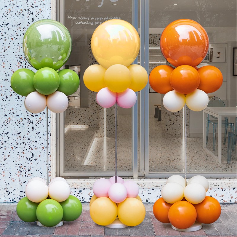 气球立柱开 业周年氛围布置商场美容院门店搞活动场景装饰落