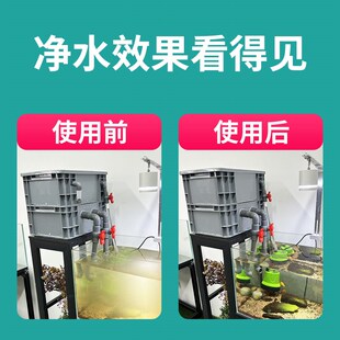 圆形圆缸陶瓷水缸鱼缸专用氧气泵过滤器一体加氧过滤循环系统小型
