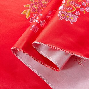 杭州丝绸被面软缎高档绸缎缎子被面结婚庆喜被七彩织锦缎老被面子