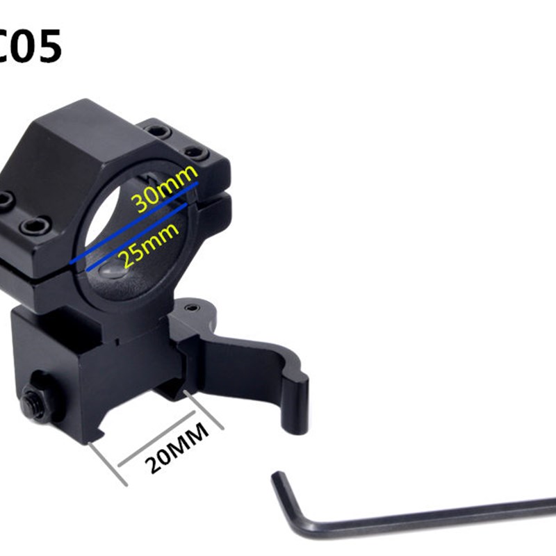 30mm快拆KCj05自行车前灯支架铝合金夹子手电筒增高固定夹子25/30