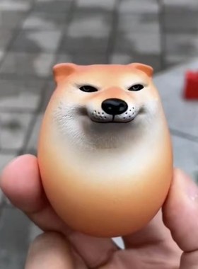 柴犬狗蛋玩c偶摆件沙雕搞笑桌面柴柴沙雕模玩潮玩公仔桌面车内摆