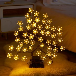 新款LED树枝灯藤条灯可弯曲造型灯房间墙面床头背景装饰灯氛围灯