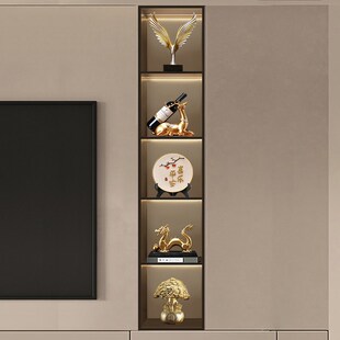 新中式办公室摆件博古架高档高端E大气上档次办公桌展示柜工艺品