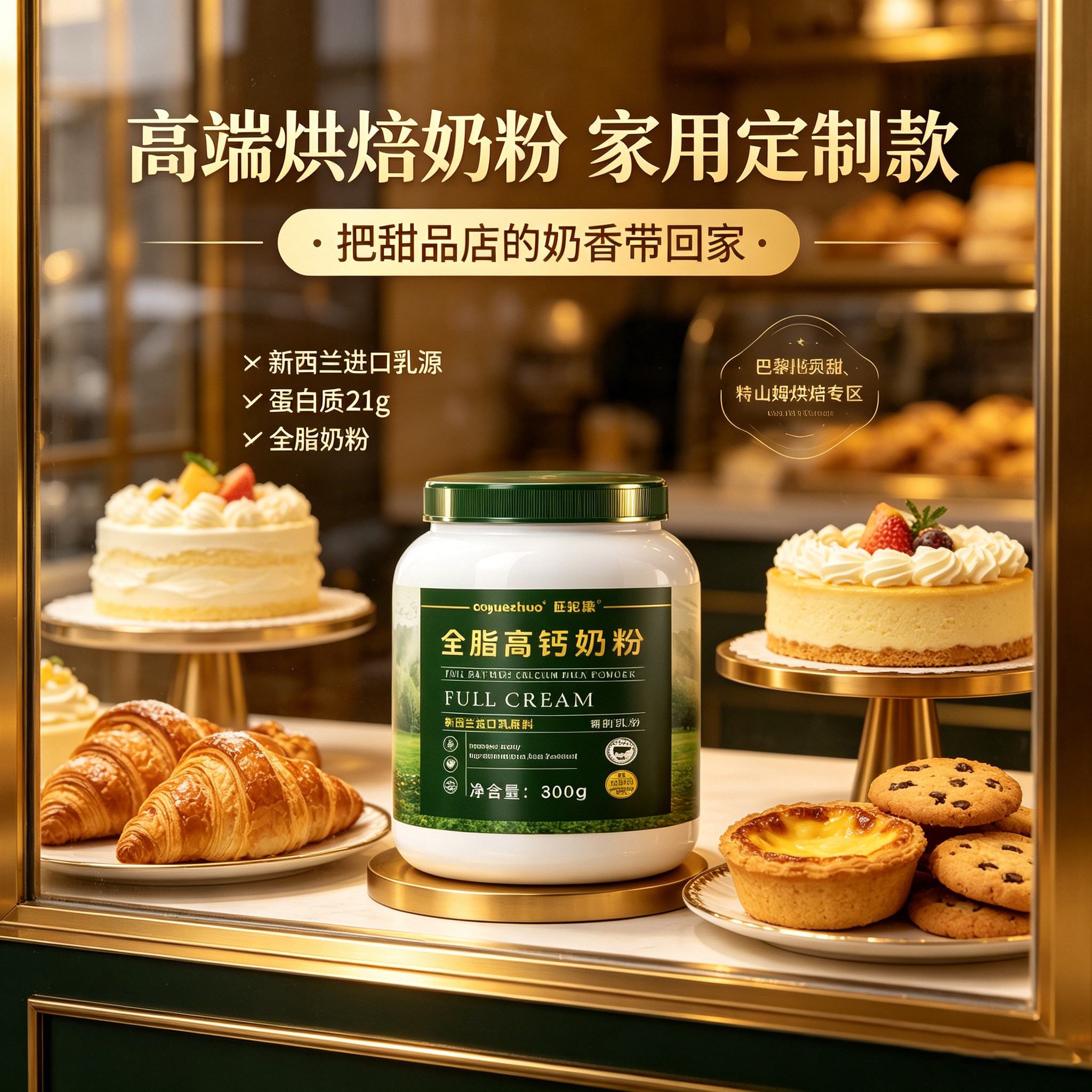 高端烘焙奶粉新西兰进口奶源800g家用大牌蛋糕店同款专用易储存
