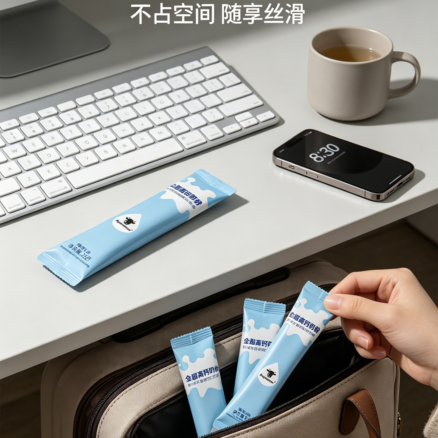 奶粉进口奶源早餐营养奶粉条装携带方便奶茶咖啡奶粉0蔗糖旗舰店