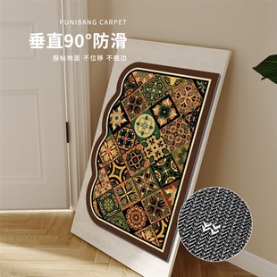 入户门地垫可擦免洗pvc垫耐脏可裁进门脚垫玄关家用门口垫子 美式
