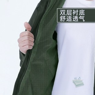 防水防暴雨户外便携雨衣 分体雨衣成人外穿单人加厚雨衣橄榄绿套装