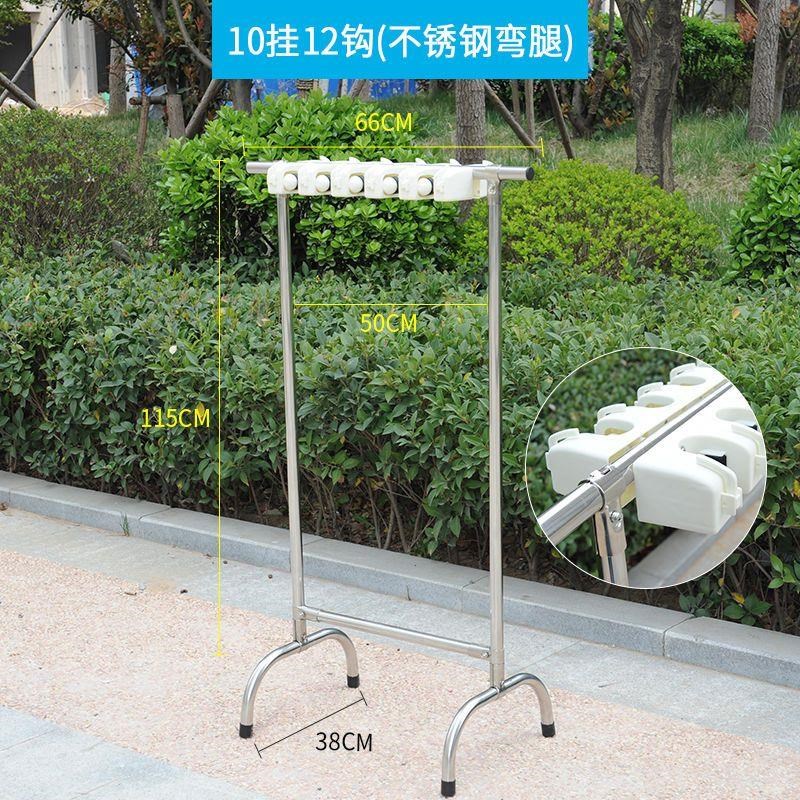 德国进口c拖把架落地式不锈钢可移动拖把扫把挂架免打孔化妆室收