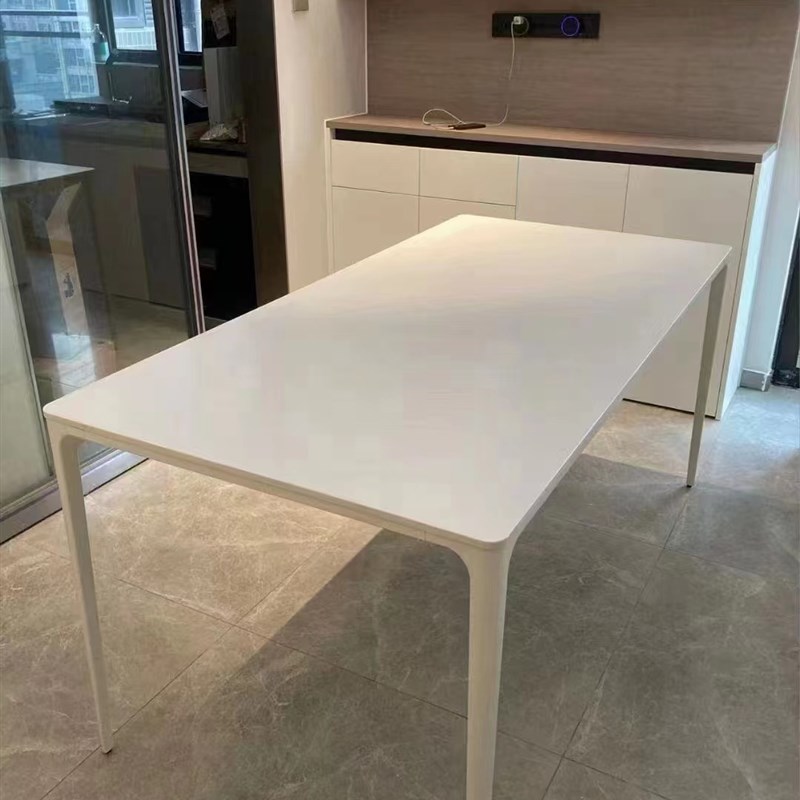 铝合金实心餐桌脚岩板餐桌架 意式圆角R30M大理石桌腿简约玻璃支