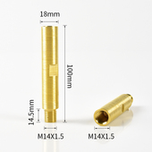 埋弧焊导电杆两端M14X1.5总长100mm加长导丝咀连接杆龙门焊机配件