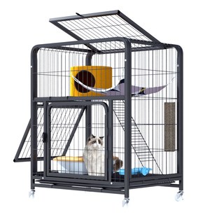 通用猫厕所一体夏季 超级大猫窝四季 一室一厅一卫猫别墅猫笼子家用