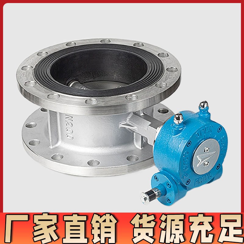 304不锈钢法兰蝶阀D341X-16P中线衬胶手动软密封涡轮蝶阀泵房专用