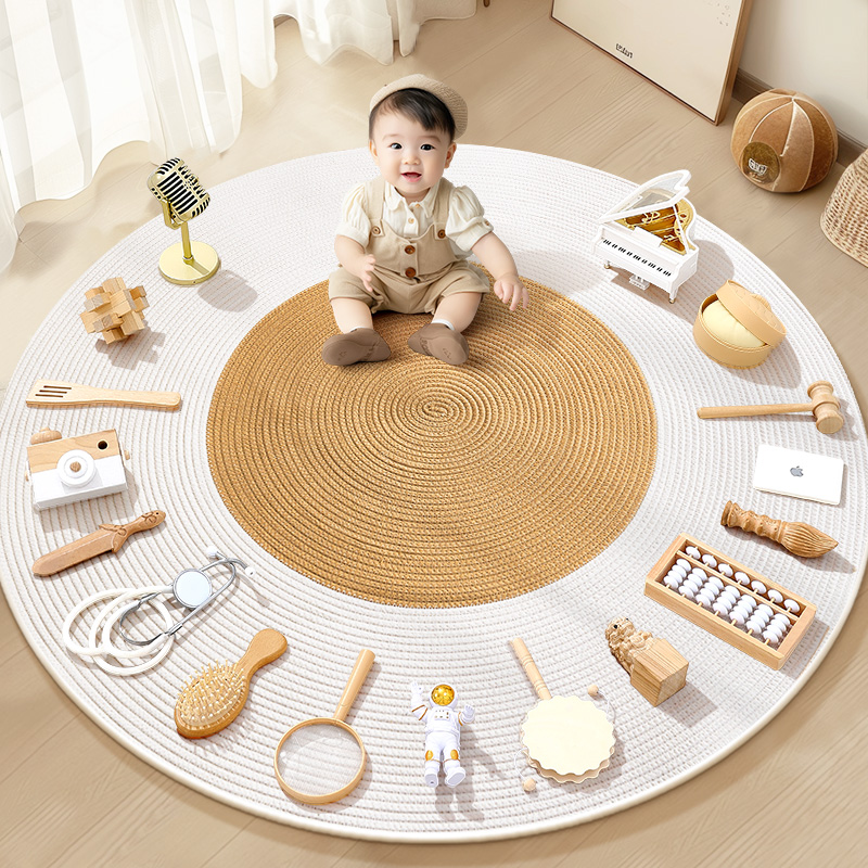 抓周道具用品一周岁布置女宝宝男孩生日现代背景装饰全套抓阄地毯