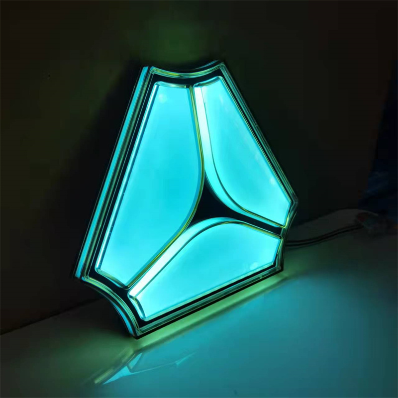 重汽汕德卡LED发光车标 G5G7C5HG7H全亮带灯车标车头标志发光LOGO