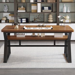 书法桌家用国学双层大板桌电脑桌培训辅导班练写毛笔字书画专用桌