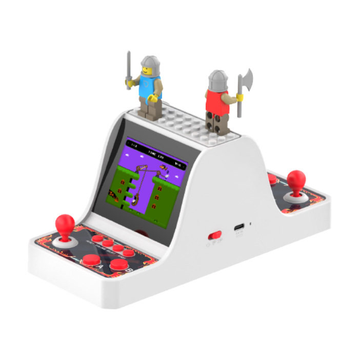 跨境直供复古迷你双屏双打游戏机街机摇杆游戏机怀旧儿童男生礼物