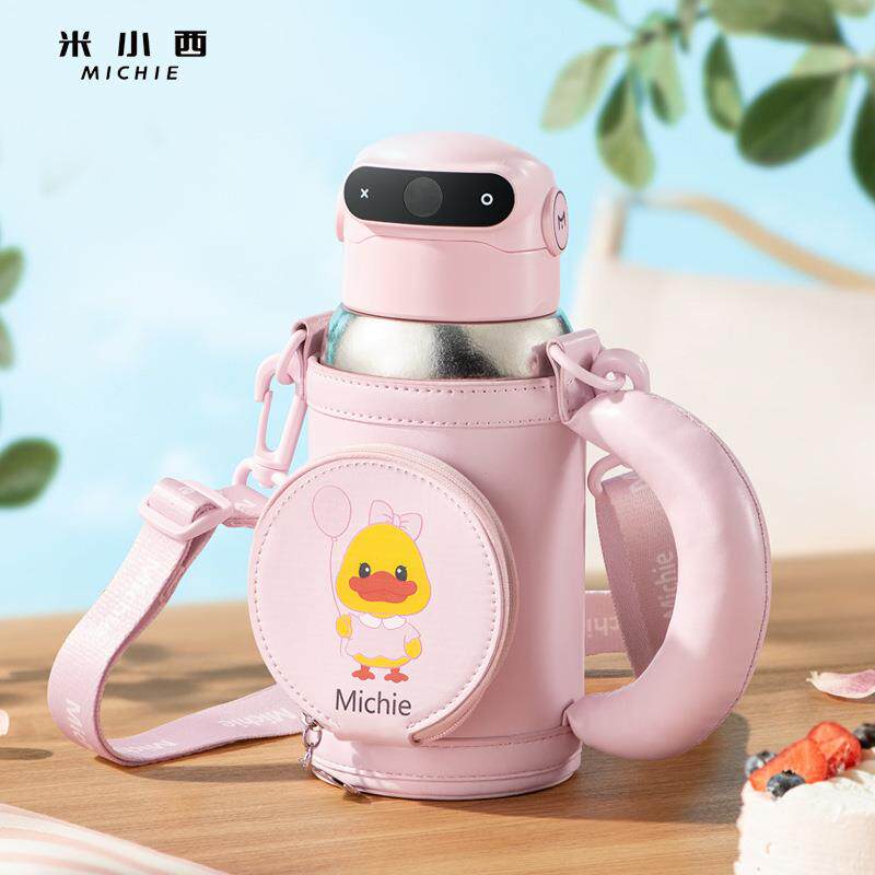 纯钛儿童指纹保温杯指纹锁钛金小学生幼儿园学生上学专用喝水杯子