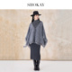 SHOKAY绣嘉 市野织间 女士半高领手工流苏斗篷披肩羊毛25年秋冬