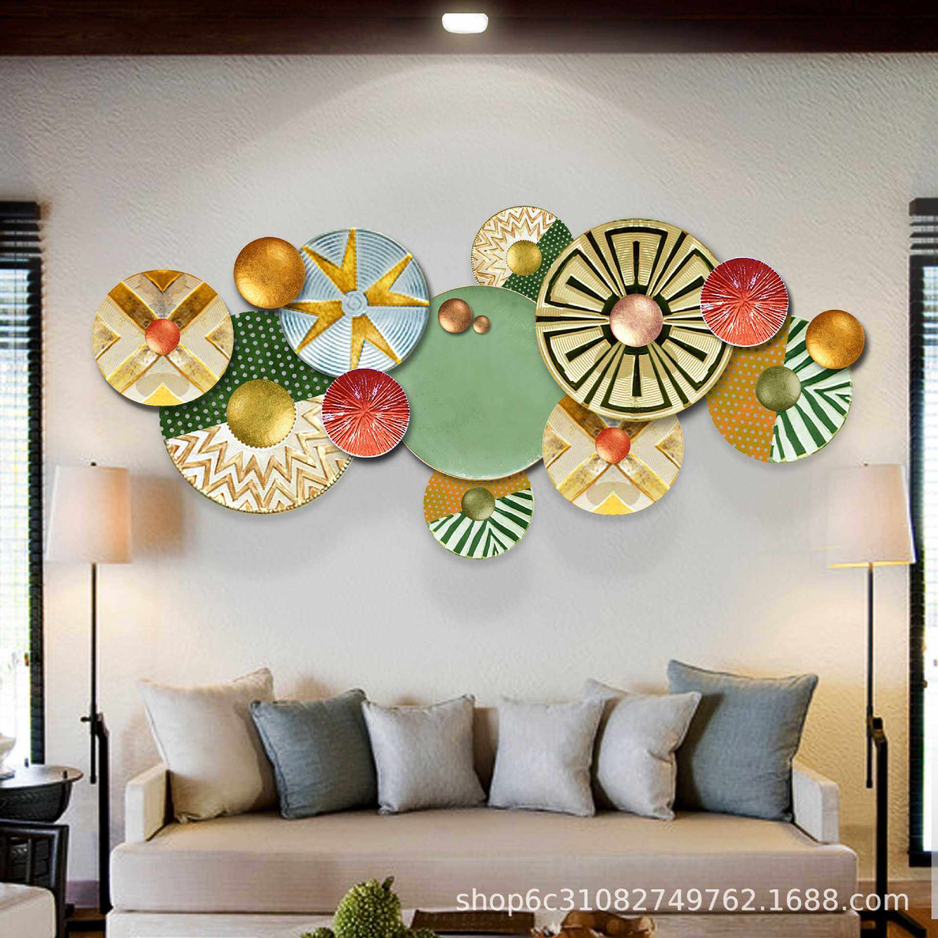 新中式装饰挂件客厅沙发背景墙面铁艺壁挂创意立体金属装饰品挂件,畜牧/养殖物资,畜牧/养殖器械,淘宝优惠券,粉丝福利购,淘宝优惠卷