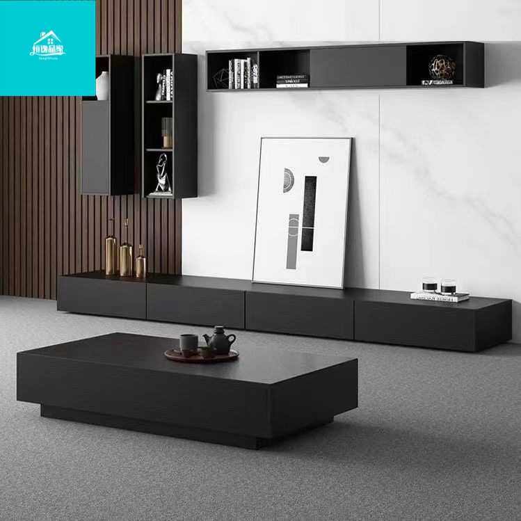 电视柜家具家用意式极简现代黑色木质小户型茶几电视柜落地柜组合,畜牧/养殖物资,畜牧/养殖器械,淘宝优惠券,粉丝福利购,淘宝优惠卷